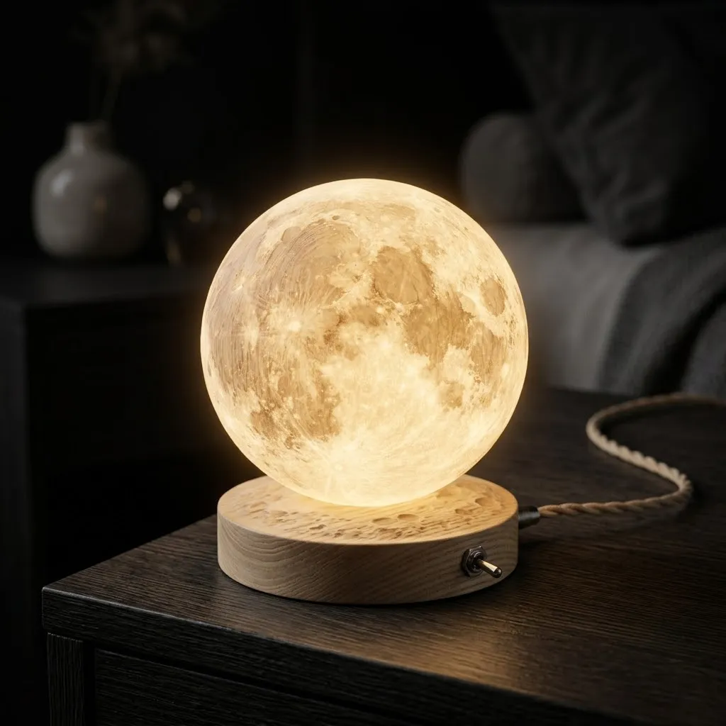 Wooden Supermoon Night Light